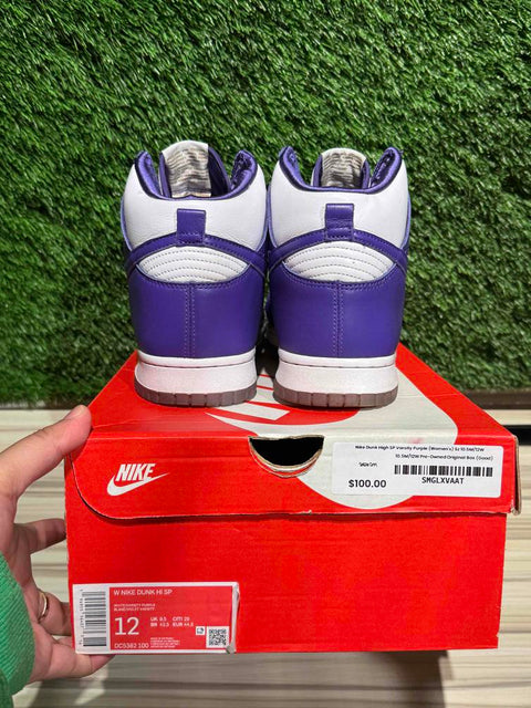 Nike Dunk High SP Varsity Purple (Women's) Sz 10.5M/12W