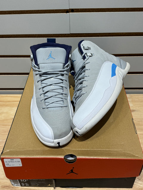 Jordan 12 Retro Grey University Blue Sz 10.5