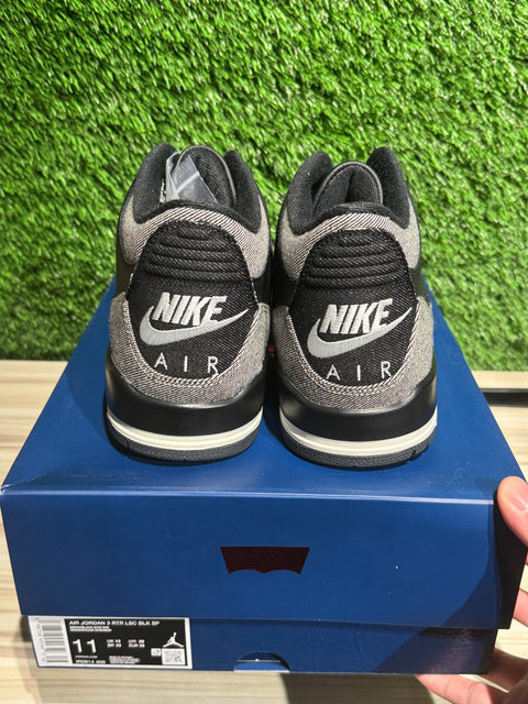 Jordan 3 Retro Levi’s Black Sz 11