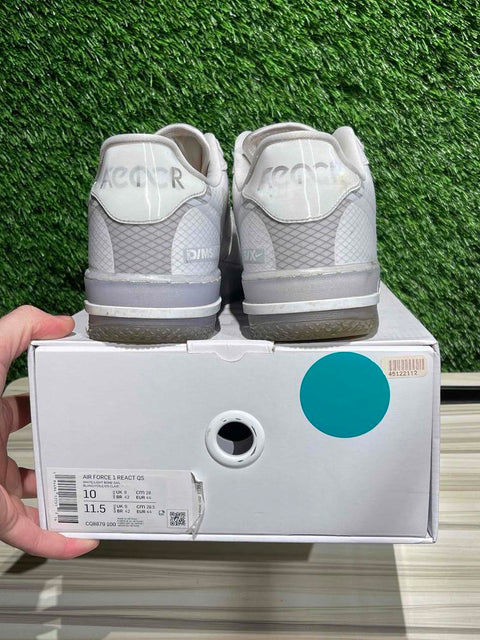 Nike Air Force 1 React White Light Bone Sz 10M