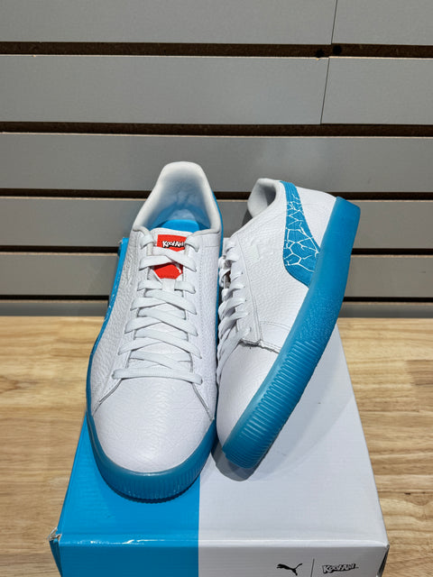 Puma Clyde Kool-Aid White Blue Atoll Sz 13