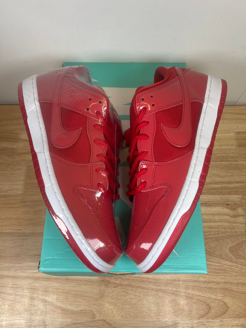 DS Red Patent Leather SB Dunk Sz 13