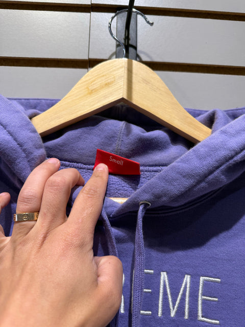 Supreme Milan Hooded Sweatshirt Light Violet Sz Small