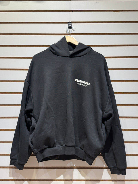 Fear of God Essentials Fleece Hoodie (FW24) Black Sz XS