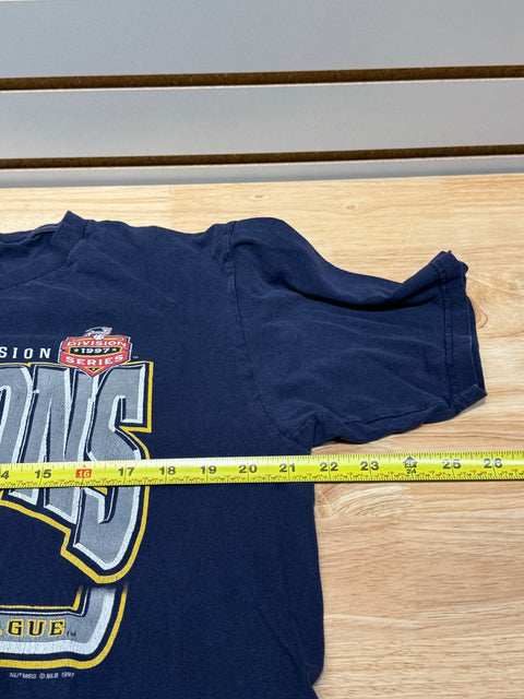 Vintage 1997 Nutmeg Lee Seattle Mariners Baseball Division Champions T Shirt Sz L
