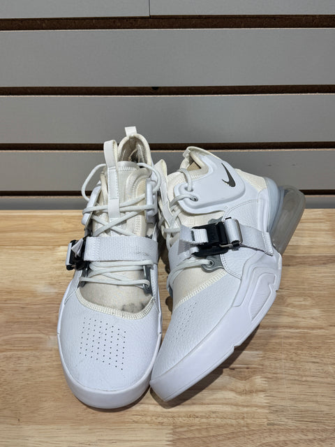 Nike Air Force 270 White Metallic Silver Sz 9