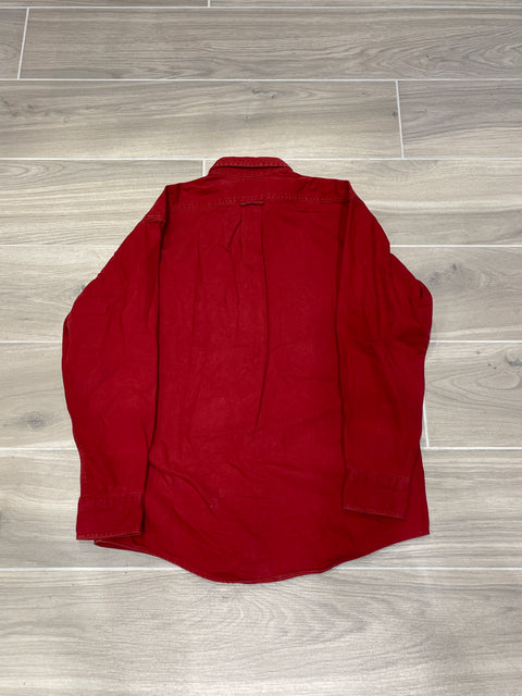Vintage C.C Filson Seattle USA Double Pocket Outdoor Red Shirt Sz M