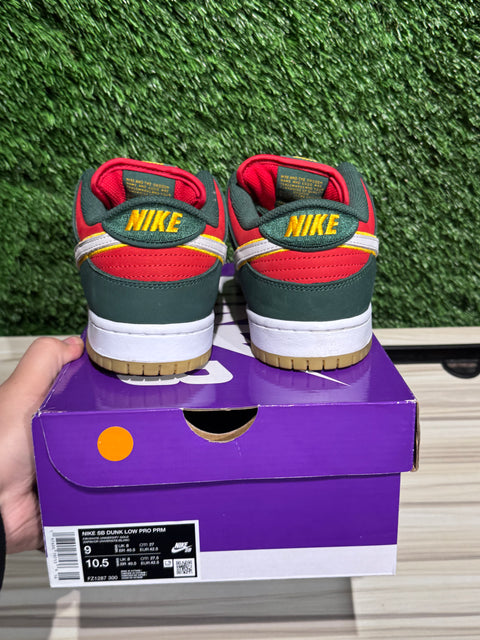 Nike SB Dunk Low Pro PRM Seattle Supersonics Sz 9M