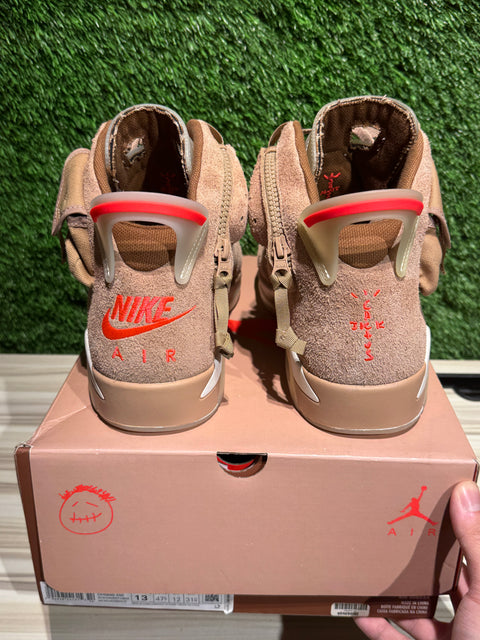 Jordan 6 Retro Travis Scott British Khaki Sz 13