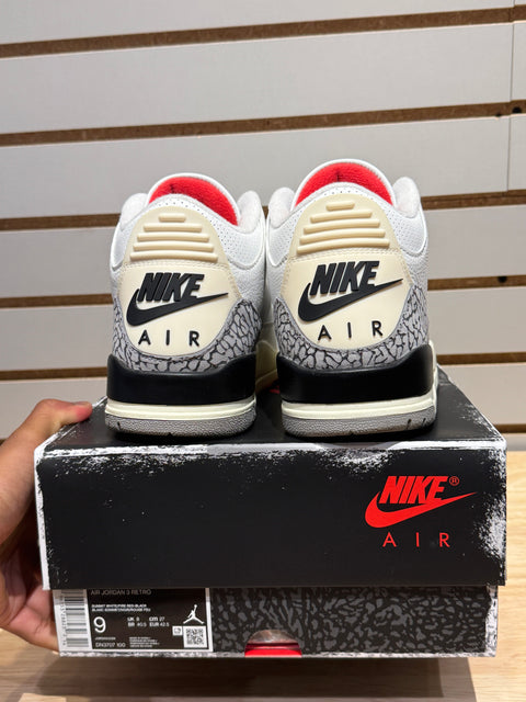 Jordan 3 Retro White Cement Reimagined Sz 9