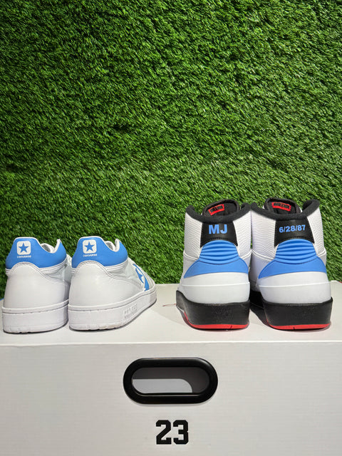 Jordan 2 Retro & Converse Fastbreak Mid Alumni Pack Sz 11M