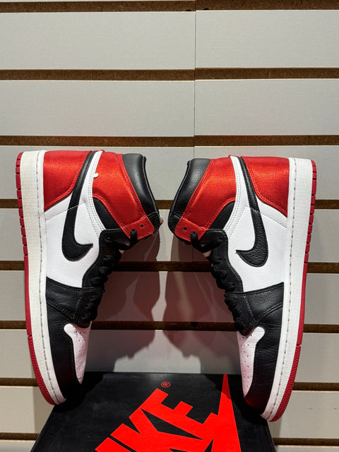 Jordan 1 Retro High Satin Black Toe (Women's) Sz 9.5W/8M
