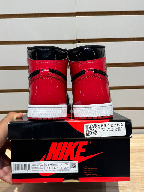 Jordan 1 Retro High OG Patent Bred Sz 9
