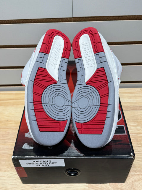 Jordan 2 Retro White Red CDP (2008) (GS) Sz 6.5Y