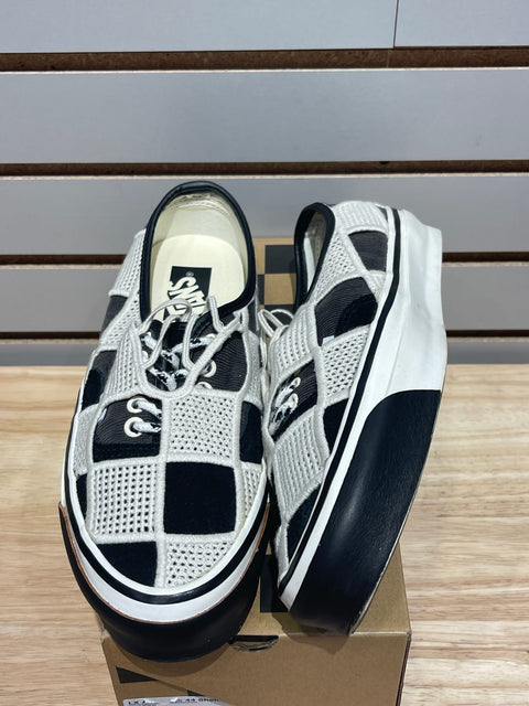 Vans LX Authentic 44 Shell Knit Black Egret Sz 8.5