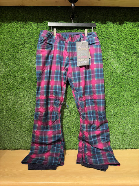 NWT Women's Burton Society Hex Radiant Plaid Pants Sz L