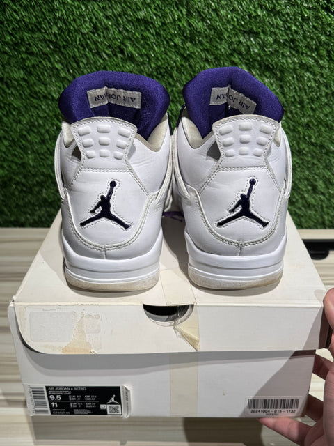 Jordan 4 Retro Metallic Purple Sz 9.5