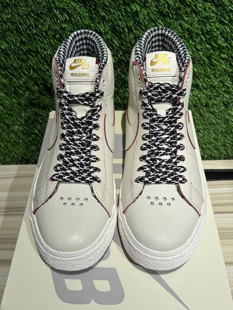 Nike SB Zoom Blazer Mid QS Welcome Skateboarding Sz 9