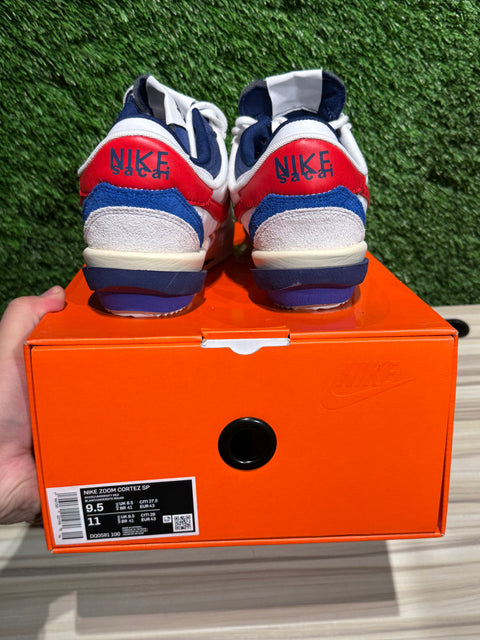 Nike Zoom Cortez SP sacai White University Red Blue Sz 9.5
