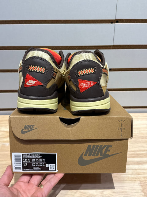 Nike Air Max 1 Travis Scott Cactus Jack Baroque Brown Sz 10.5