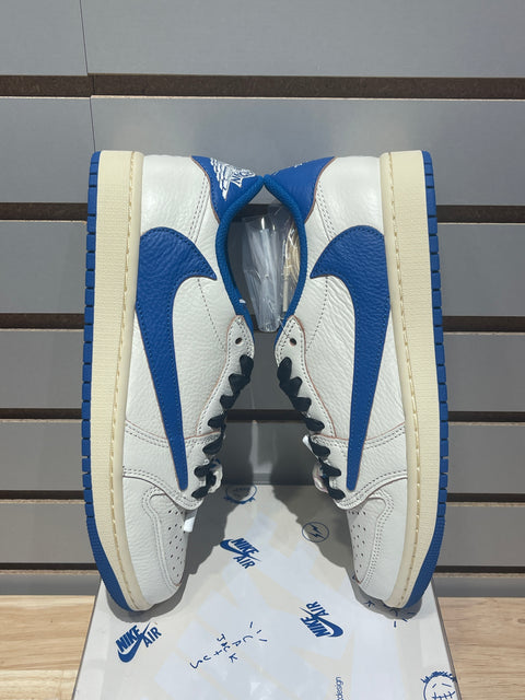Jordan 1 Retro Low OG SP Fragment x Travis Scott Sail Military Blue Sz 7