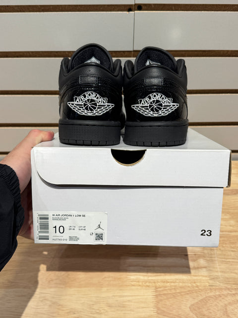 Jordan 1 Low SE Patent Elephant Black (Women's) Sz 8.5M