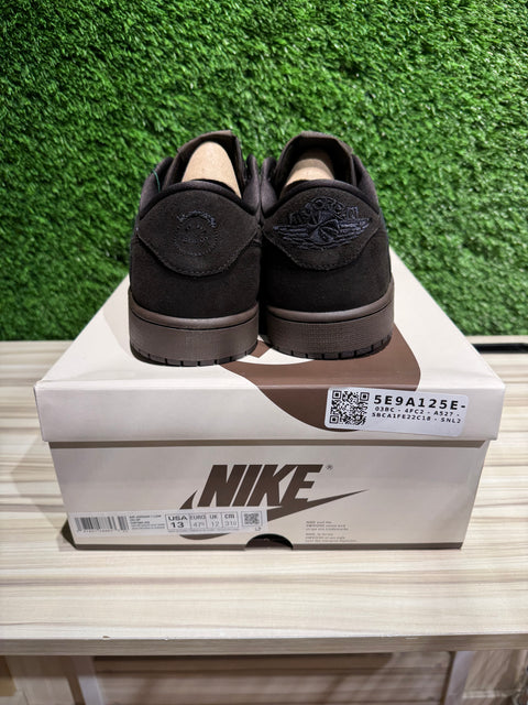 Jordan 1 Retro Low OG SP Travis Scott Velvet Brown Sz 13