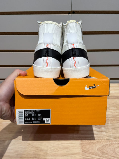 Nike Blazer Mid 77 Jumbo White Black Sz 10