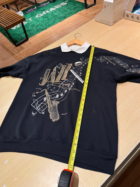 Unique VTG Jazz 90s Music Collared L/S Sz XL