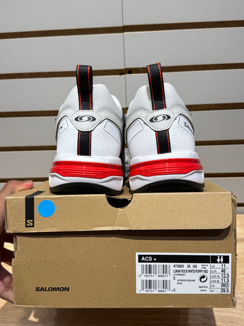 Salomon ACS+ OG Lunar Rock Poppy Red Sz 11.5M