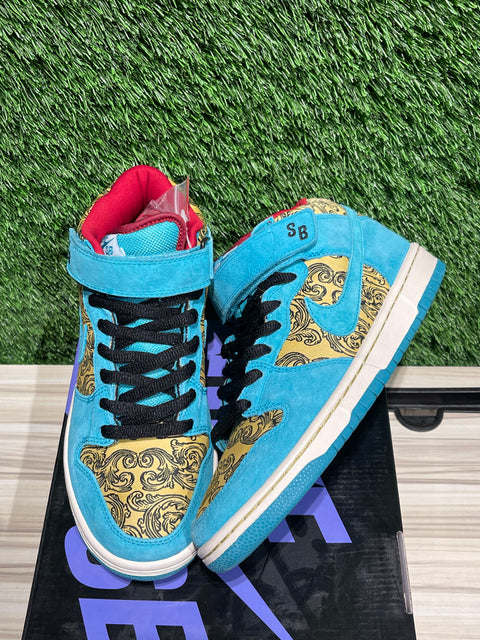 Nike SB Dunk Mid Premium Peacock Sz 7.5M