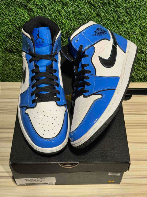 Jordan 1 Mid Signal Blue Sz 11.5M