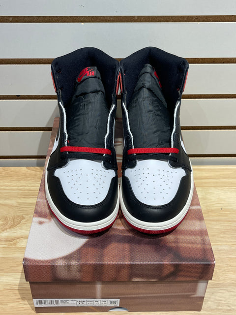 Jordan 1 Retro High OG Black Toe Reimagined Sz 13
