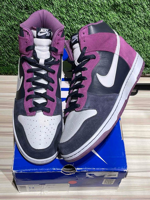 Nike SB Dunk High Dark Obsidian Metallic Platinum Unheaven Gate Sz 13