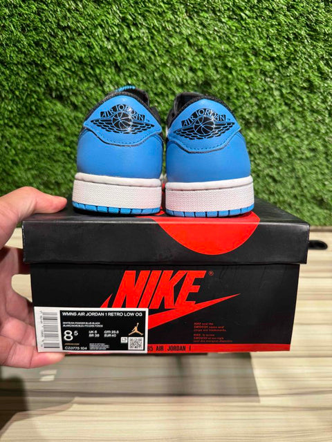 Jordan 1 Retro Low OG Black Dark Powder Blue (Women's) Sz 7M/8.5W