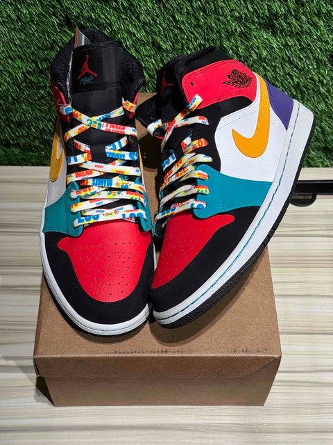 Jordan 1 Mid Bred Multi-Color Sz 11