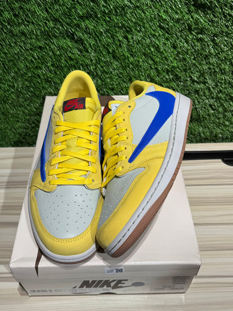 Jordan 1 Retro Low OG SP Travis Scott Canary (Women's) Sz 10.5M.