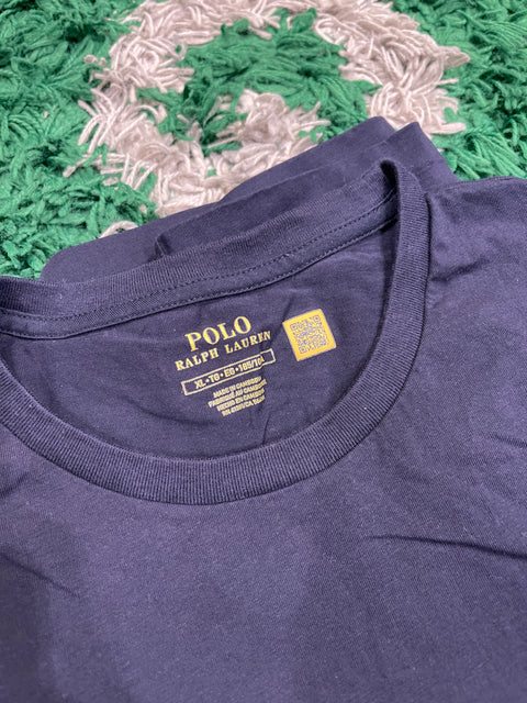 Polo Ralph Lauren Navy Blue Cotton T-Shirt Red Pony