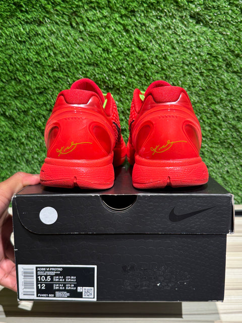 Nike Kobe 6 Protro Reverse Grinch Sz 10.5