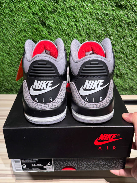 Jordan 3 Retro OG Black Cement (2024) Sz 9M