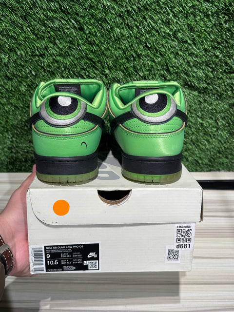 Nike SB Dunk Low The Powerpuff Girls Buttercup Sz 9