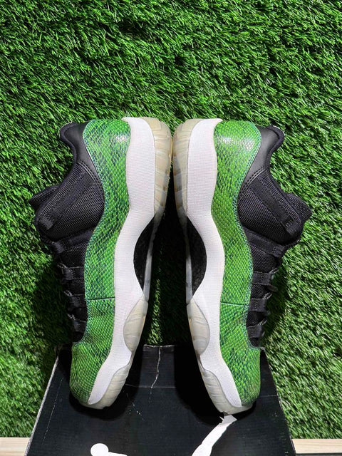 Jordan 11 Retro Low Green Snakeskin Sz 10.5M