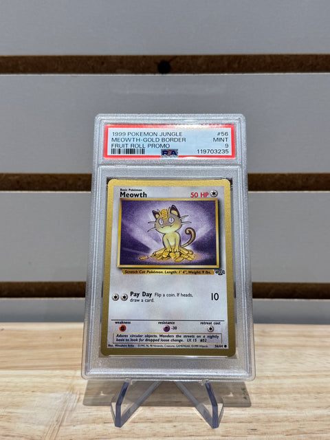 Pokémon Meowth Jungle Gold Border #56 PSA 9