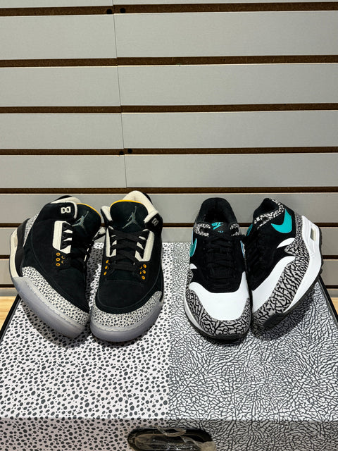 Jordan 3 Retro & Nike Air Max 1 atmos Pack Sz 9