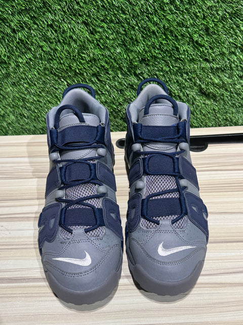 Nike Air More Uptempo Cool Grey Midnight Navy Sz 9.5M