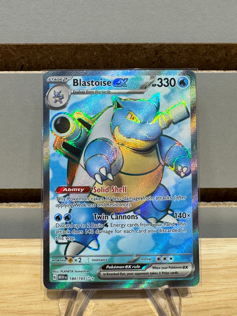 Blastoise ex - 184/165 - SV: Scarlet & Violet 151 (MEW) Pokemom
