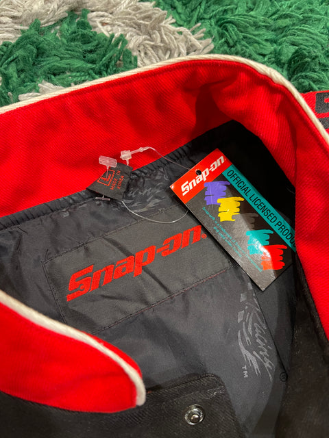 Vintage Snap-on Racing Jacket Red/Black Embroidered Bomber Varsity