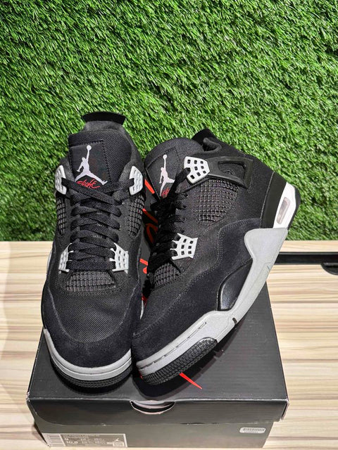 Jordan 4 Retro SE Black Canvas Sz 9M