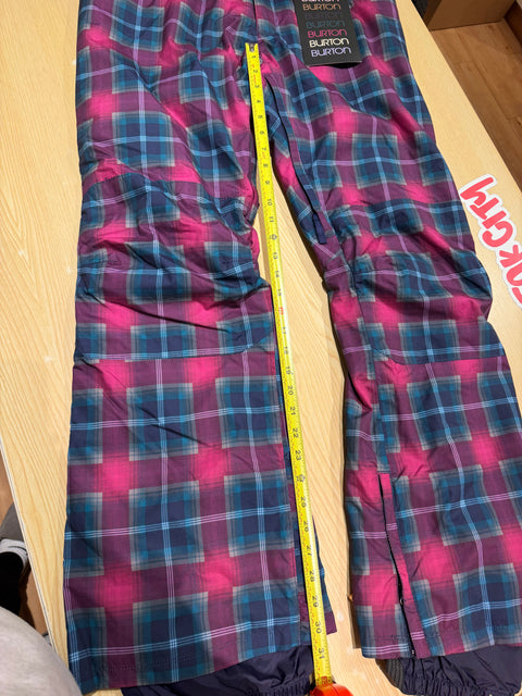 NWT Women's Burton Society Hex Radiant Plaid Pants Sz L