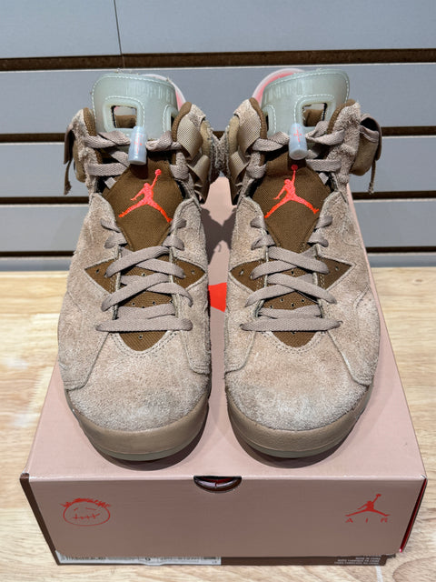 Jordan 6 Retro Travis Scott British Khaki Sz 9